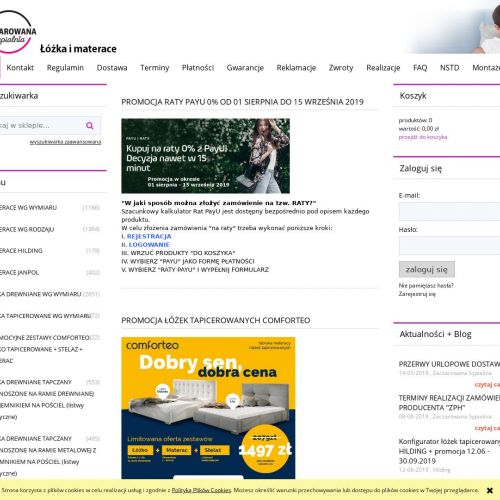 Kraków - łóżka tapicerowane 160x200 comforteo