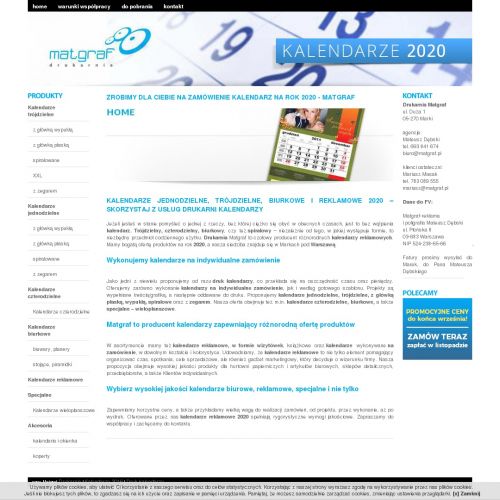 Kalendarze jednodzielne w Poznaniu