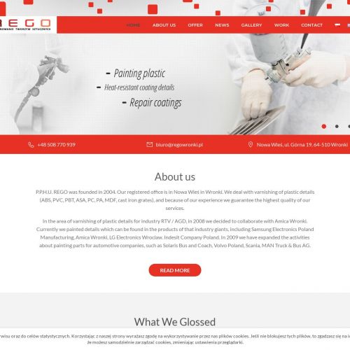 Lakierowanie detali do zmywarek