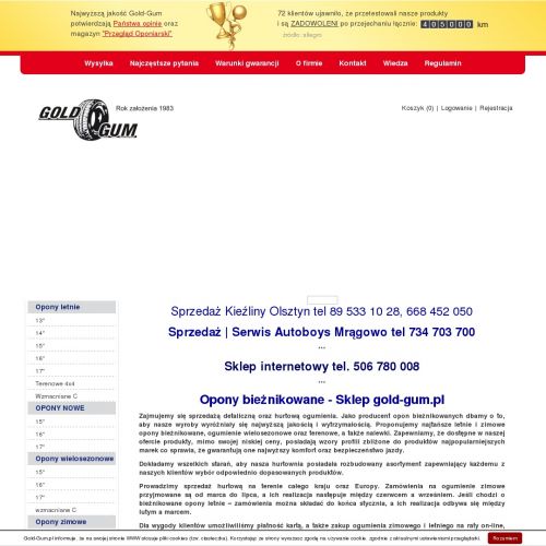 Opony letnie promocja