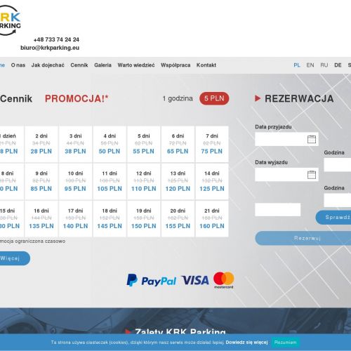 Parking balice blisko lotniska