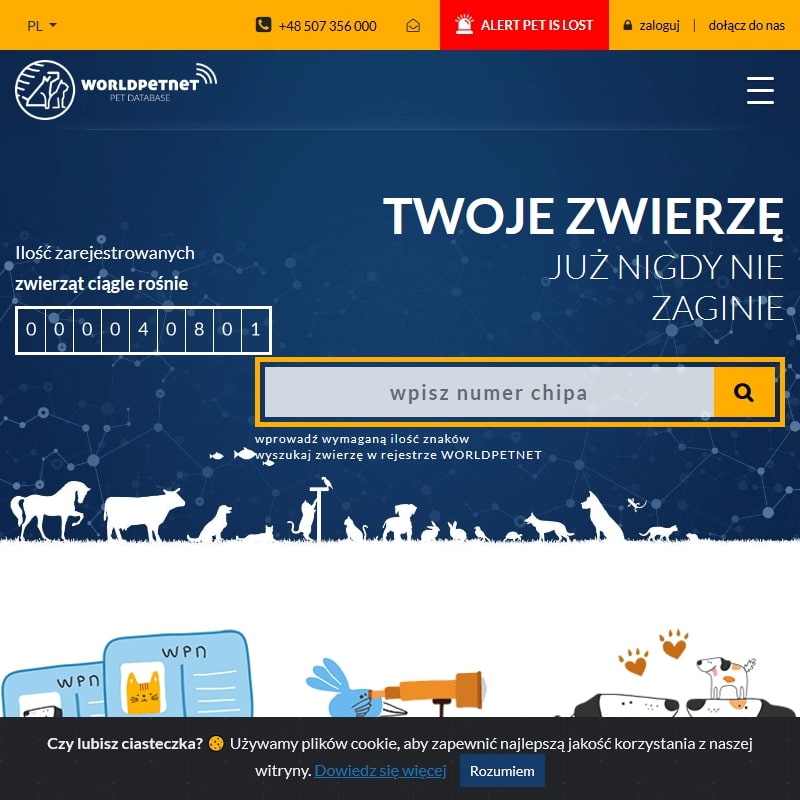 Rejestracja zwierząt - świecie