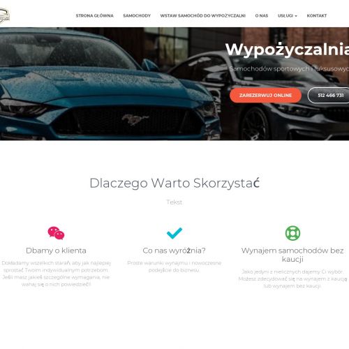 Wypożyczalnia samochodów ekskluzywnych w Łodzi