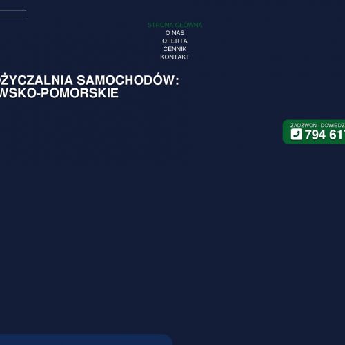 Wynajem samochodów osobowych - Toruń