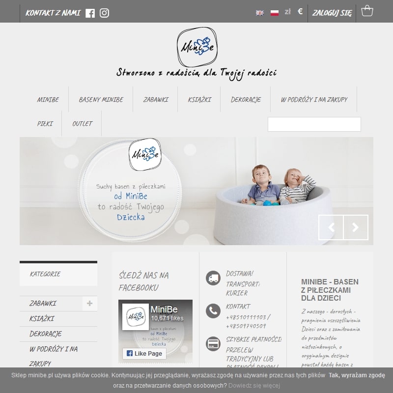 Suchy basen z kulkami duży